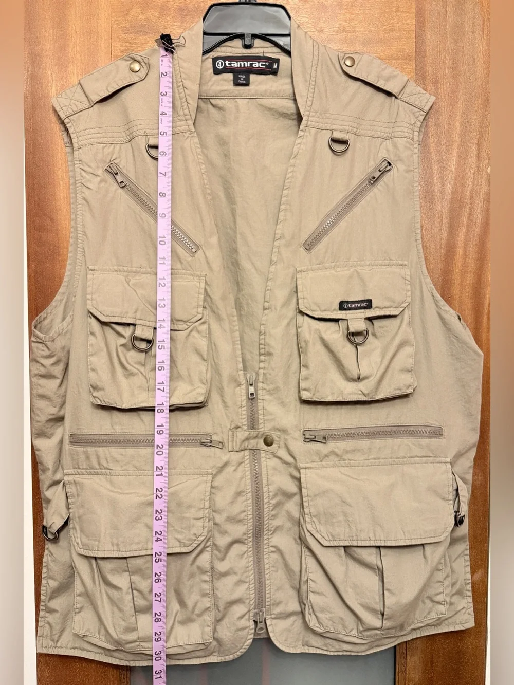 Tamrac 153 World Correspondent Photography Vest Khaki Medium Vtg Multi Pocket